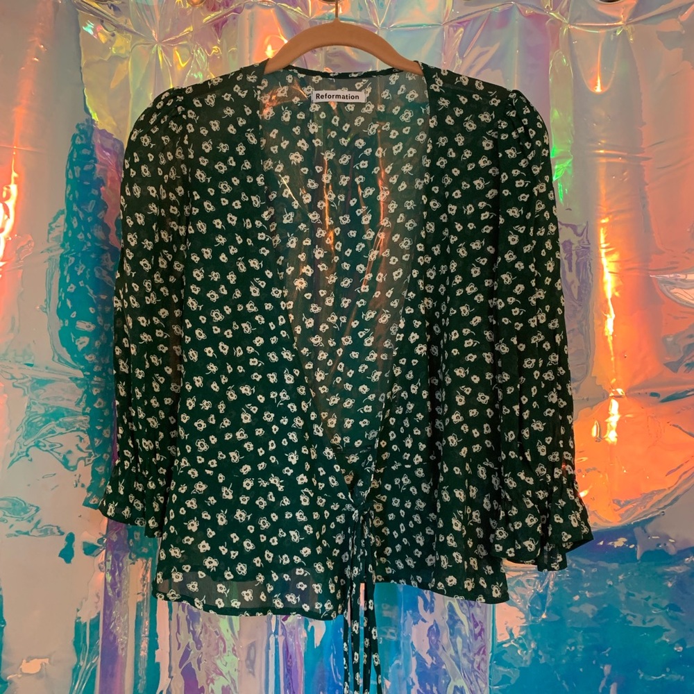 Reformation Wrap Top